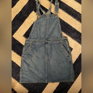 GAP denim jumper overall skirt size small